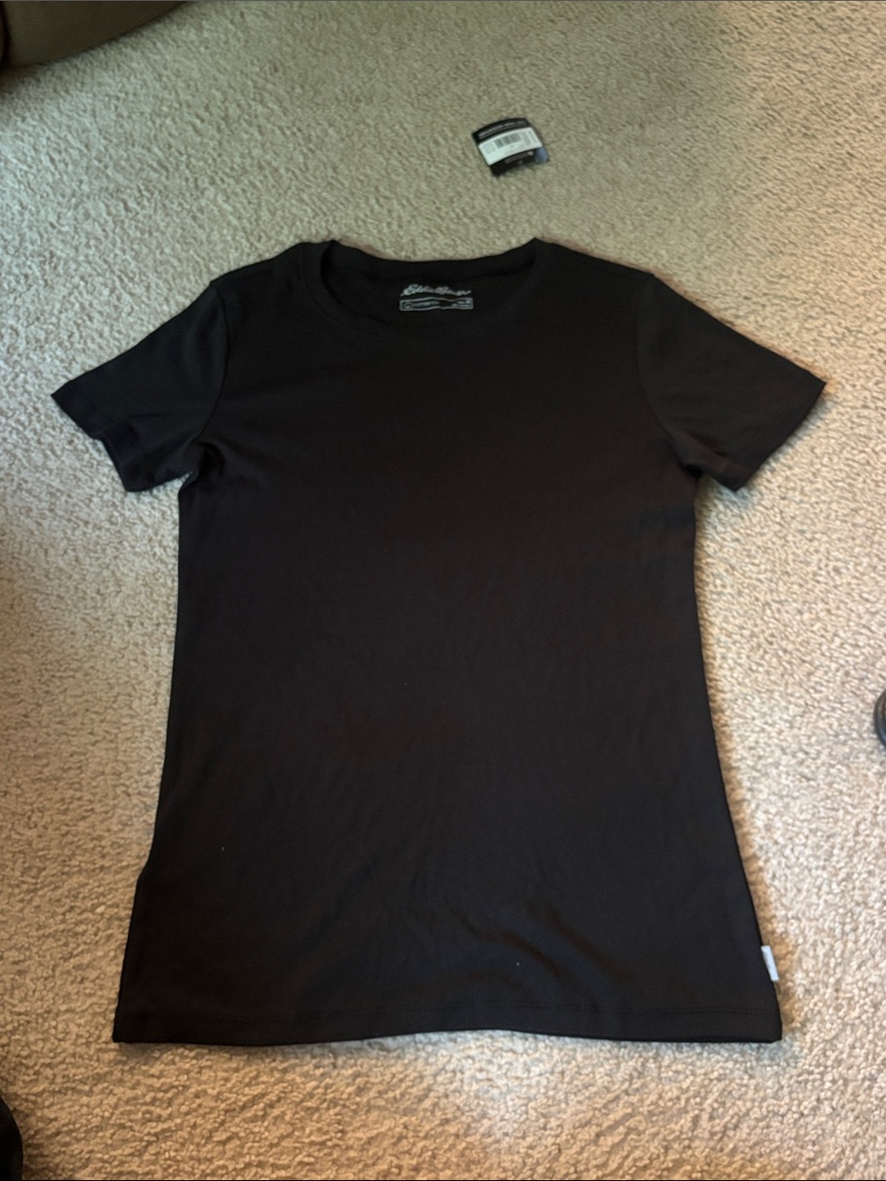 Eddie Bauer Black Short-Sleeve Crewneck Tee